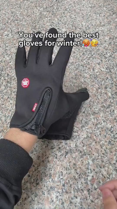 Winter Gloves Touch Screen Riding Motorcycle Sliding Waterproof Sports Gloves With Fleece.