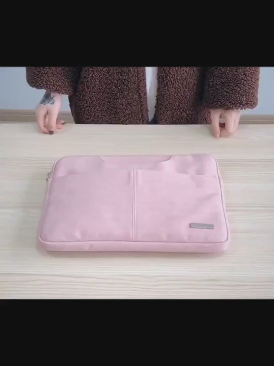 PU Leather Women Laptop Bag Notebook Carrying Case Briefcase For Macbook Air 13.3 14 15.6 Inch Men Handbags Shoulder Mouse Bag.