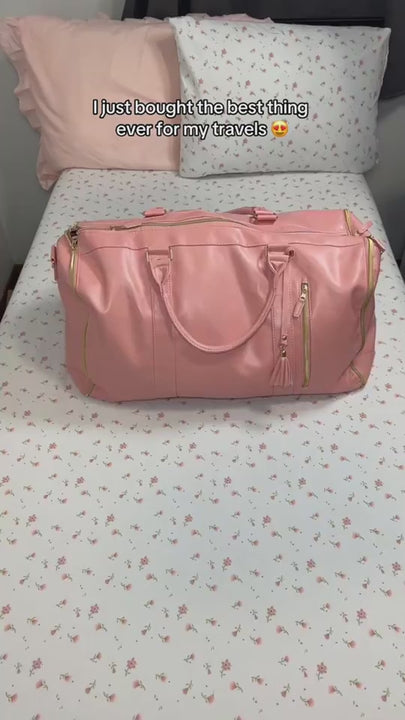 Large Capacity Travel Duffle Bag Women's Handbag Folding Suit Bag Waterproof Clothes Totes.