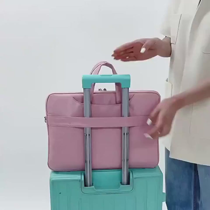 PU Leather Women Laptop Bag Notebook Carrying Case Briefcase For Macbook Air 13.3 14 15.6 Inch Men Handbags Shoulder Mouse Bag.